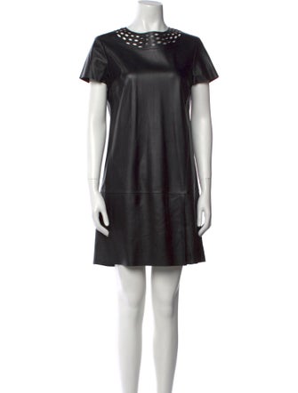 Diane von Furstenberg Leather Mini Dress