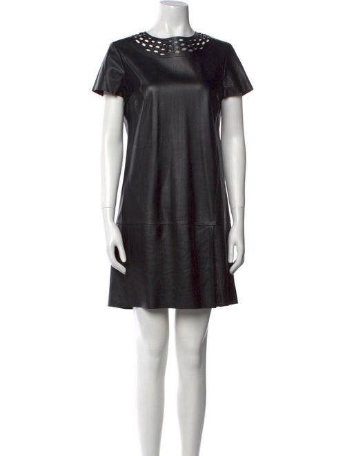 Diane von Furstenberg Leather Mini Dress