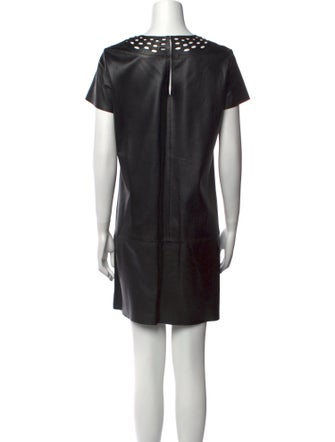 Diane von Furstenberg Leather Mini Dress
