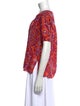 Diane von Furstenberg Printed V-Neck Blouse