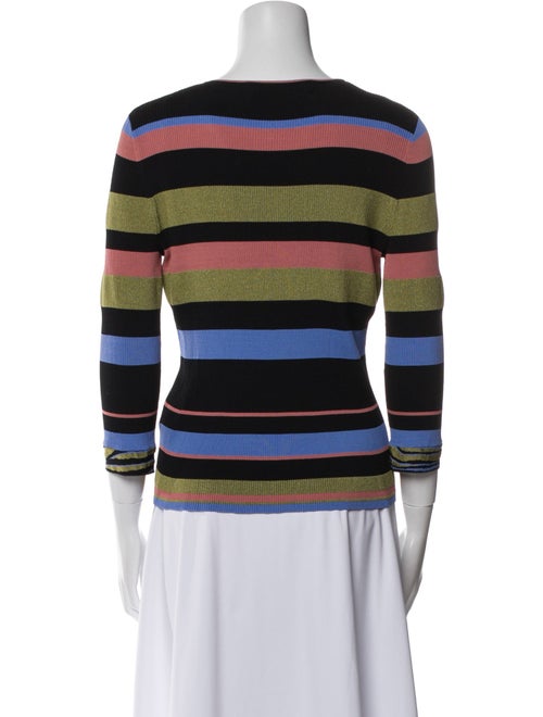 Diane von Furstenberg Striped V-Neck Top