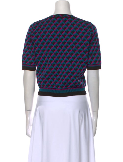 Diane von Furstenberg Printed Crew Neck Sweater
