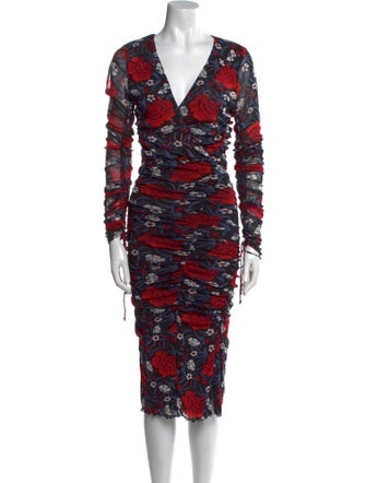 Diane von Furstenberg Nylon Midi Length Dress