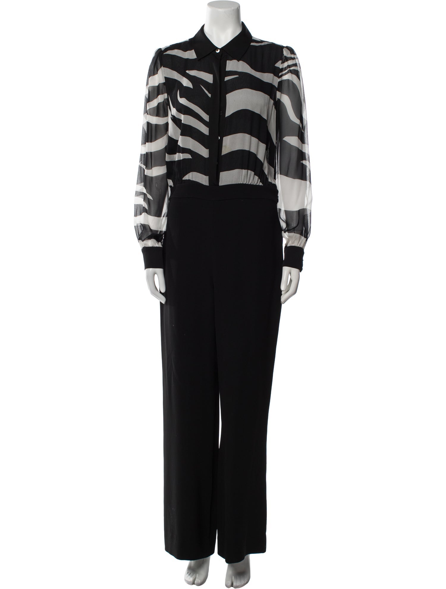 Diane von Furstenberg Silk Animal Print Jumpsuit