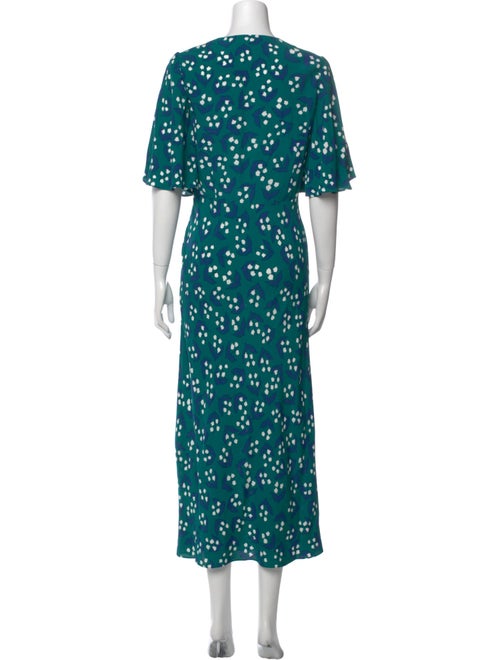 Diane von Furstenberg Polka Dot Print Long Dress