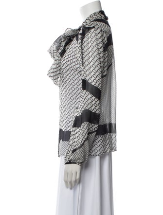 Diane von Furstenberg Silk Printed Button-Up Top