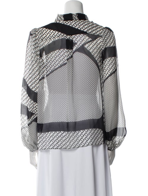 Diane von Furstenberg Silk Printed Button-Up Top