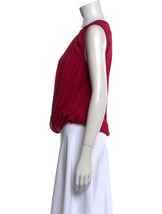 Diane von Furstenberg Silk V-Neck Crop Top