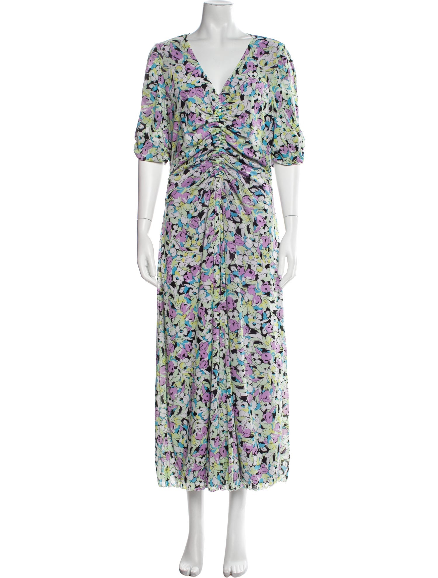 Diane von Furstenberg Floral Print Long Dress