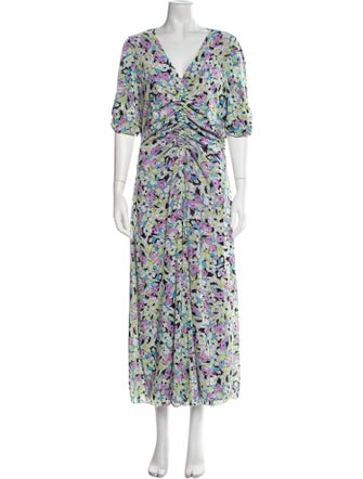 Diane von Furstenberg Floral Print Long Dress