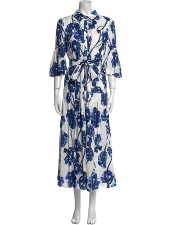 Diane von Furstenberg Floral Print Long Dress