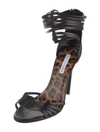Diane von Furstenberg Leather Gladiator Sandals