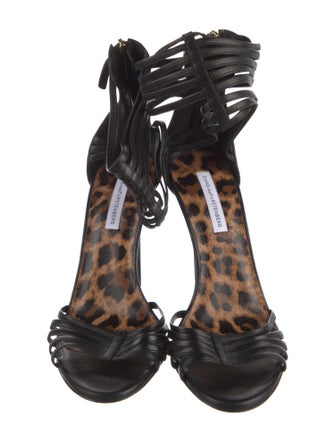 Diane von Furstenberg Leather Gladiator Sandals