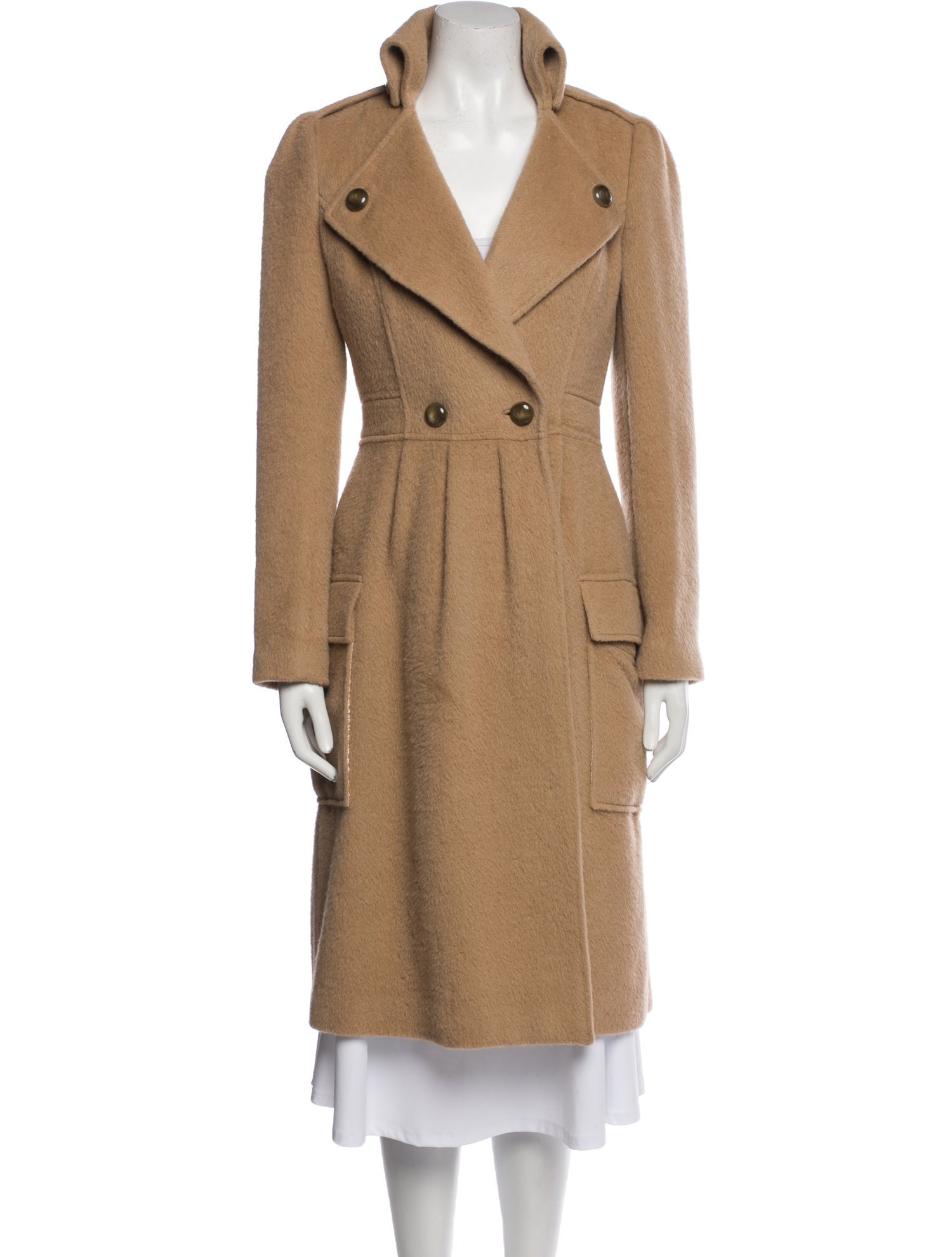 Diane von Furstenberg Wool Faux Fur Coat