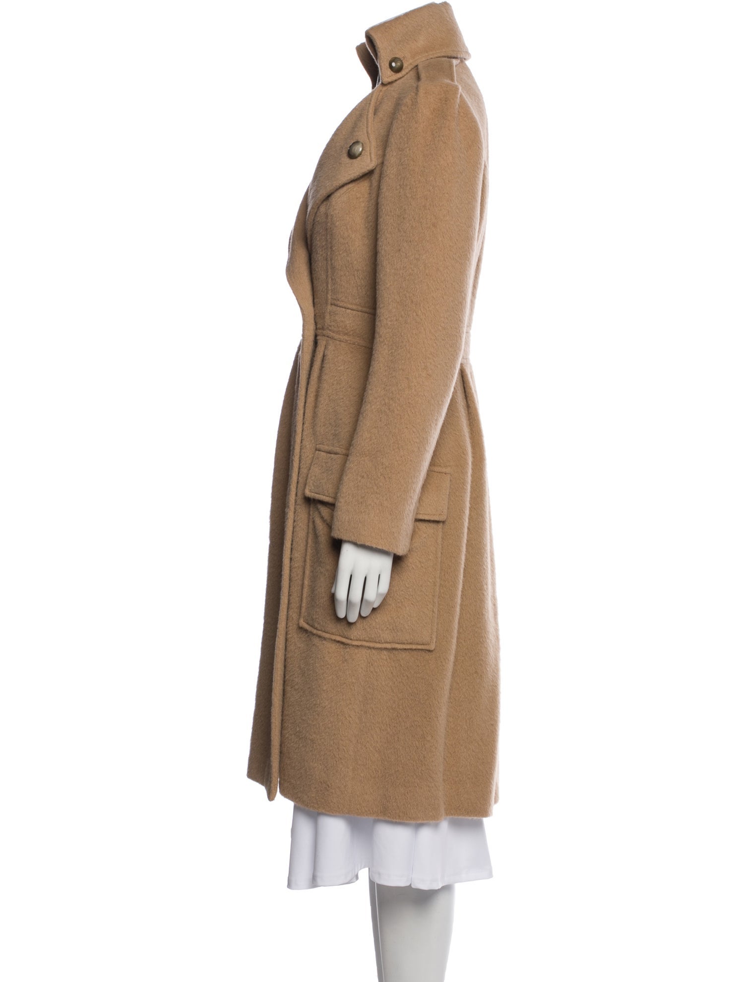 Diane von Furstenberg Wool Faux Fur Coat