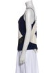 Diane von Furstenberg Silk Colorblock Pattern Top