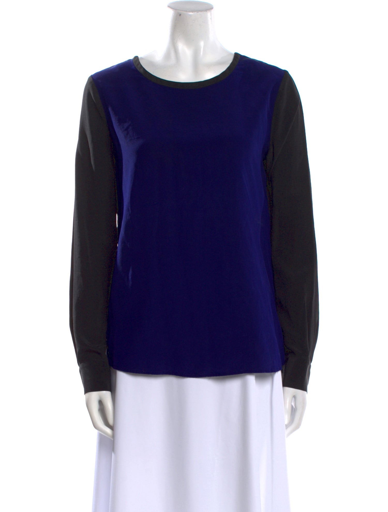 Diane von Furstenberg Silk Scoop Neck Sweatshirt