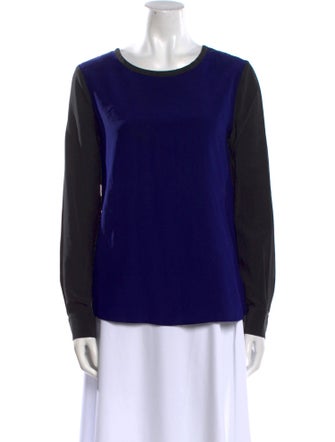 Diane von Furstenberg Silk Scoop Neck Sweatshirt