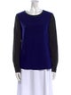 Diane von Furstenberg Silk Scoop Neck Sweatshirt