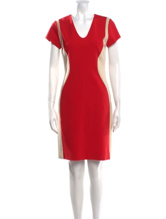 Diane von Furstenberg V-Neck Knee-Length Dress