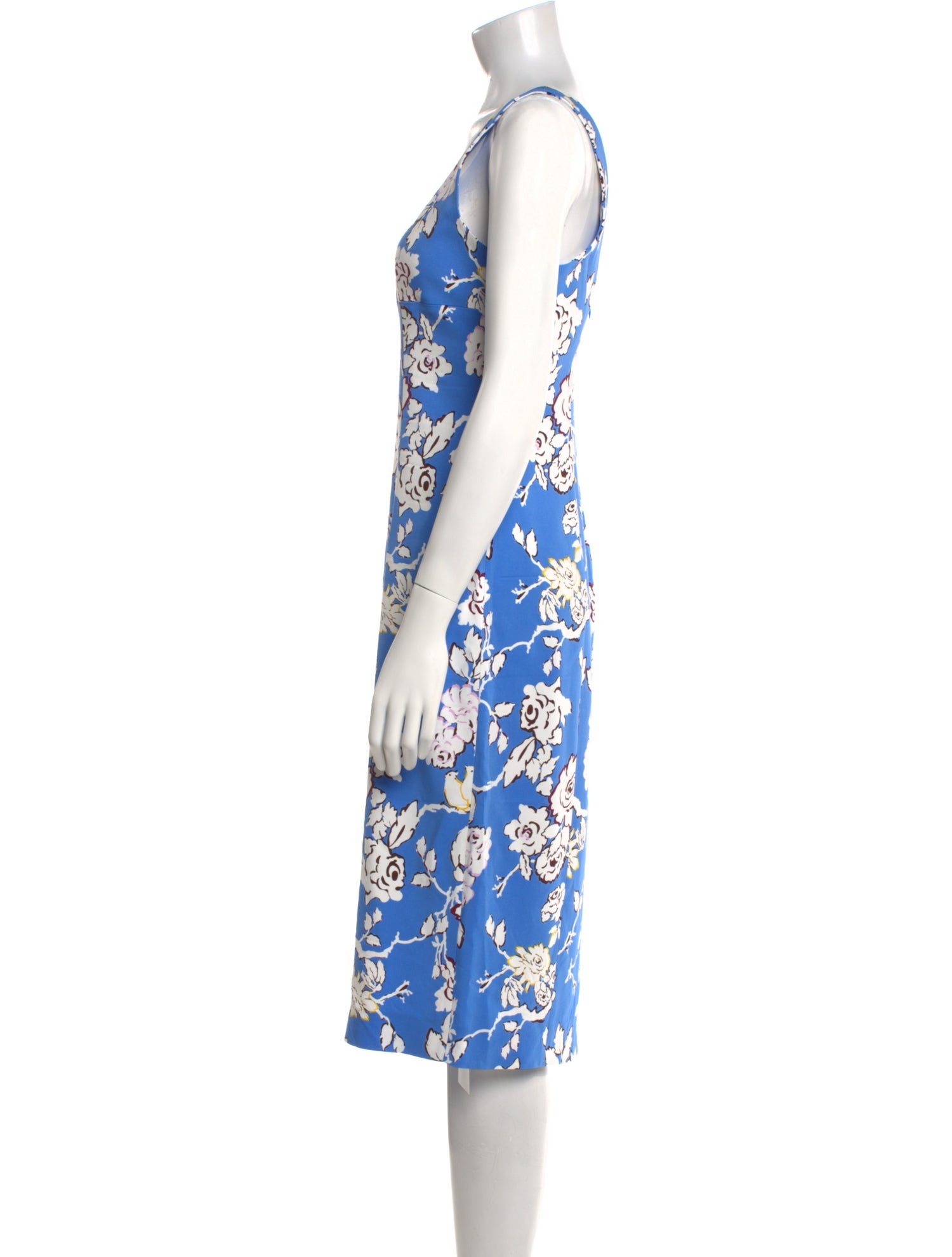 Diane von Furstenberg Floral Print Midi Length Dress