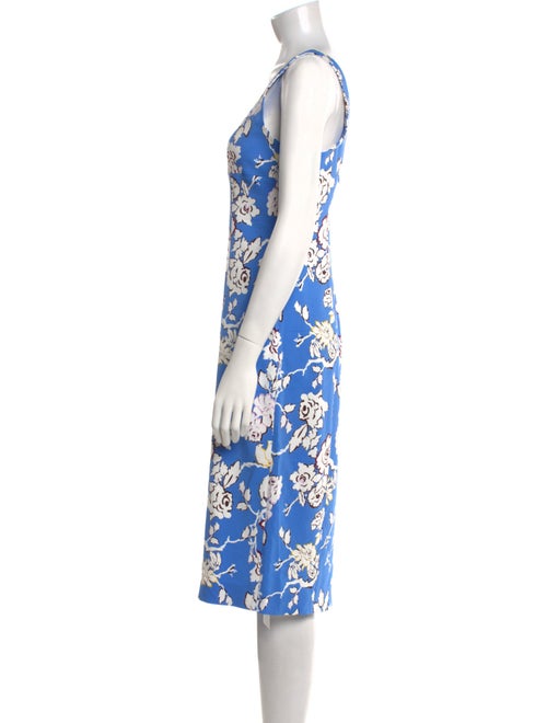 Diane von Furstenberg Floral Print Midi Length Dress