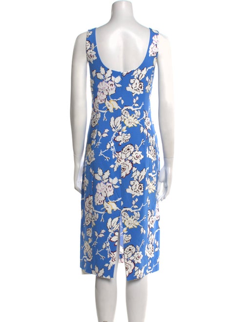 Diane von Furstenberg Floral Print Midi Length Dress