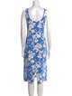 Diane von Furstenberg Floral Print Midi Length Dress