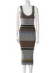 Diane von Furstenberg Striped Midi Length Dress