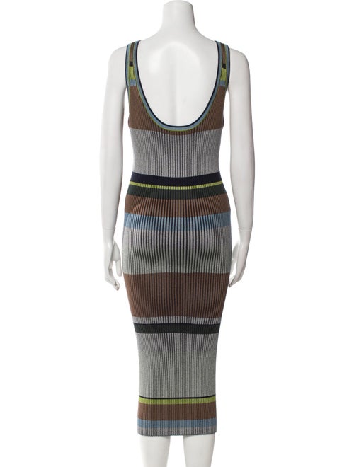 Diane von Furstenberg Striped Midi Length Dress