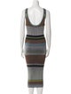 Diane von Furstenberg Striped Midi Length Dress