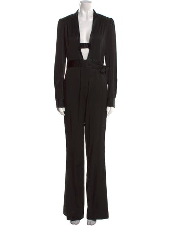 Diane von Furstenberg Plunge Neckline Jumpsuit