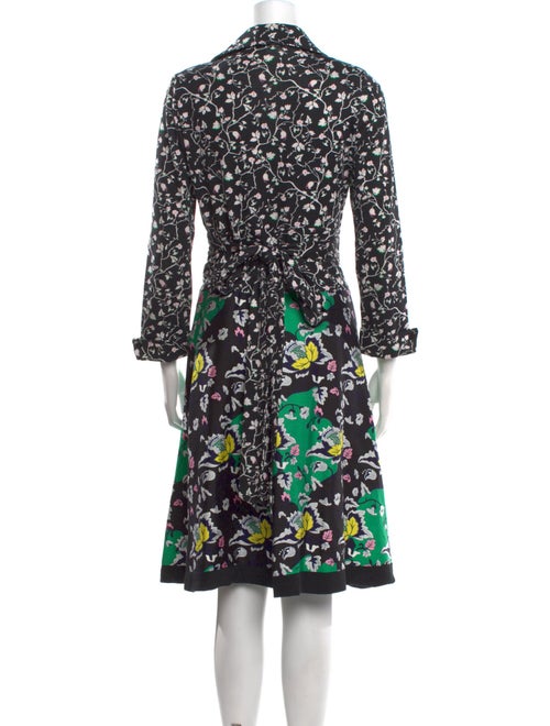 Diane von Furstenberg Floral Print Midi Length Dress
