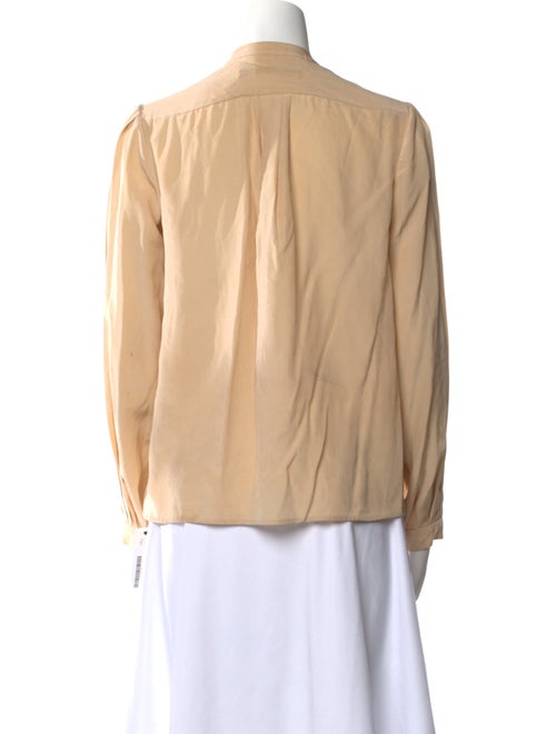 Diane von Furstenberg Printed Mock Neck Button-Up Top