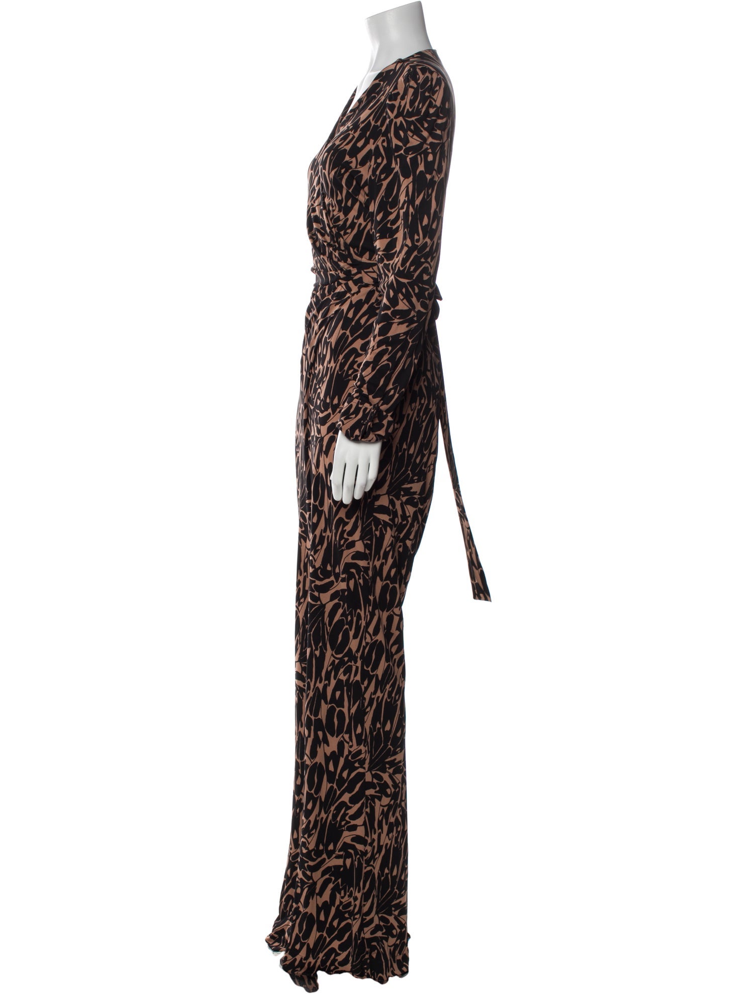 Diane von Furstenberg Printed V-Neck Jumpsuit