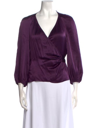 Diane von Furstenberg Silk V-Neck Blouse
