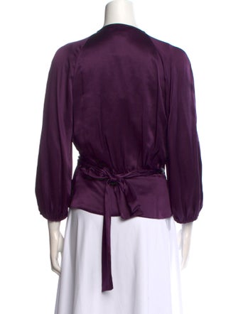 Diane von Furstenberg Silk V-Neck Blouse