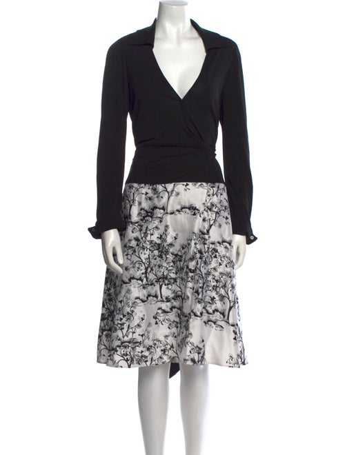 Diane von Furstenberg Floral Print Midi Length Dress