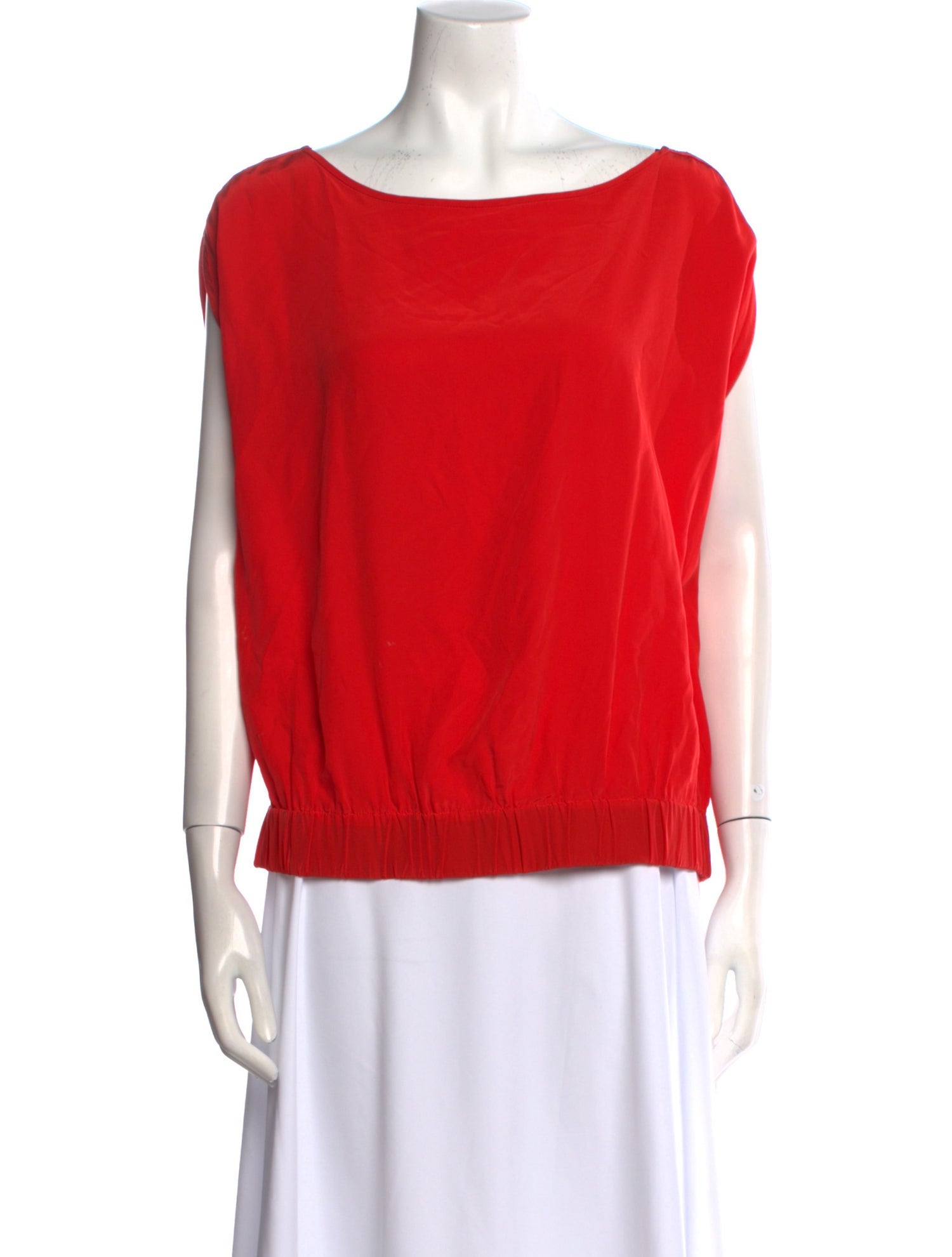 Diane von Furstenberg Silk Bateau Neckline Blouse