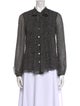 Diane von Furstenberg Silk Polka Dot Print Button-Up Top