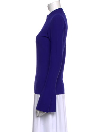 Diane von Furstenberg Mock Neck Long Sleeve Top