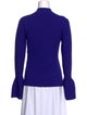 Diane von Furstenberg Mock Neck Long Sleeve Top