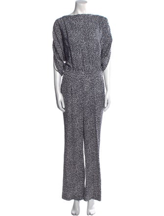 Diane von Furstenberg Silk Printed Jumpsuit