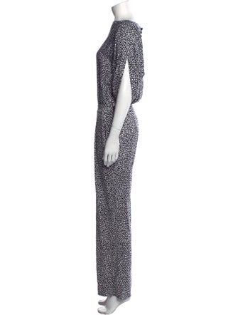 Diane von Furstenberg Silk Printed Jumpsuit