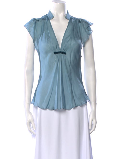 Diane von Furstenberg Silk V-Neck Blouse