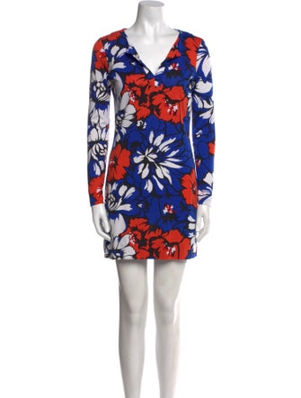 Diane von Furstenberg Floral Print Mini Dress