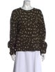 Diane von Furstenberg Printed Crew Neck Sweatshirt