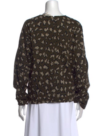 Diane von Furstenberg Printed Crew Neck Sweatshirt