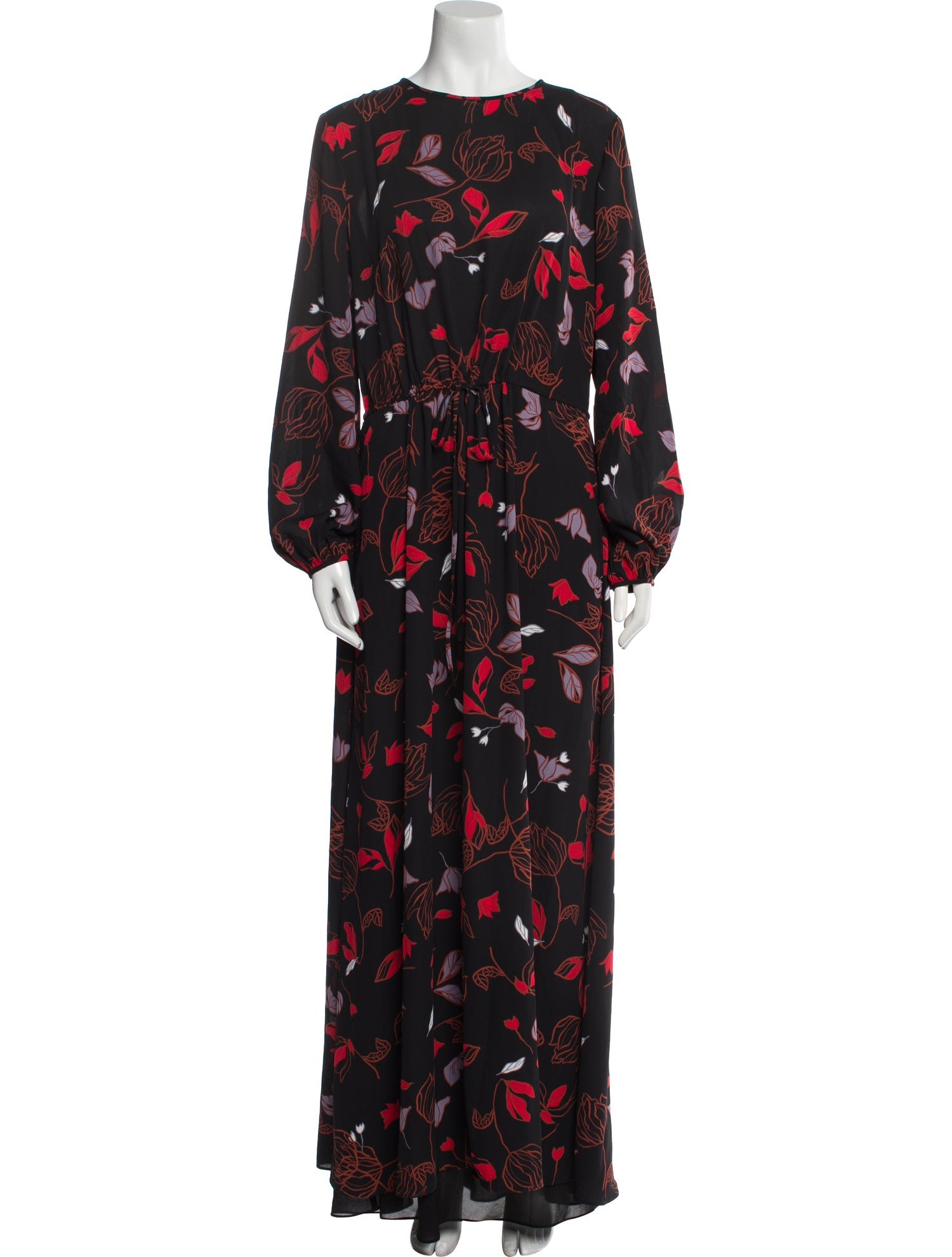 Diane von Furstenberg Floral Print Long Dress