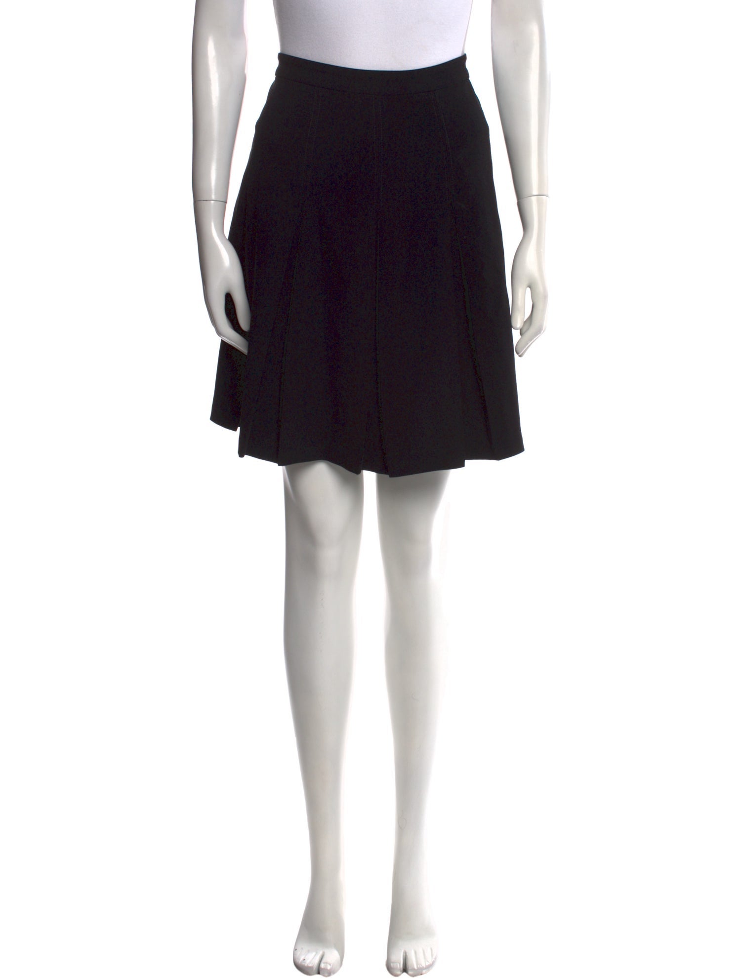 Diane von Furstenberg Pleated Accents Knee-Length Skirt